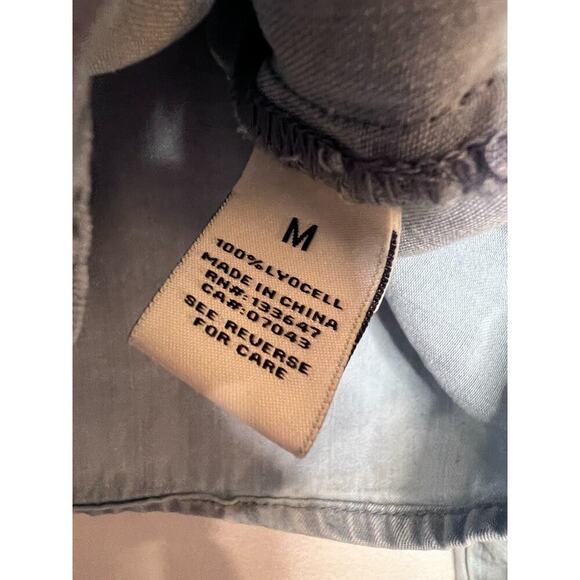 Serra Retreat by Joie Rucker Light Denim Long Sleeve Top Size M - Picture 5 of 7